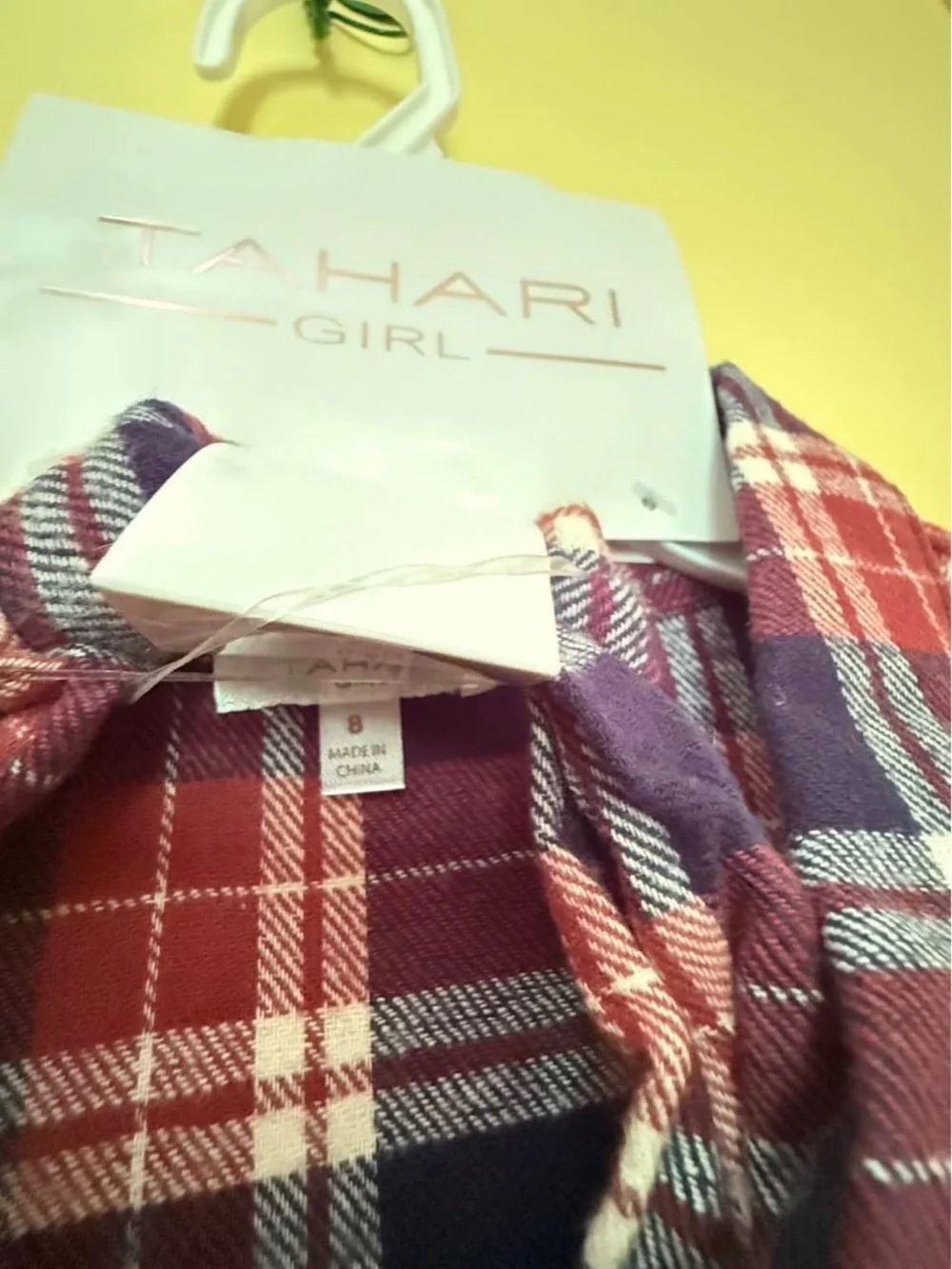 Tahari Red and Navy Plaid Button-Front Casual Dress and a headband